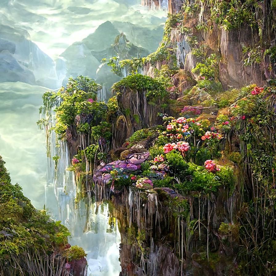 Orchids in Madagascar: A Fantasy Landscape Painting