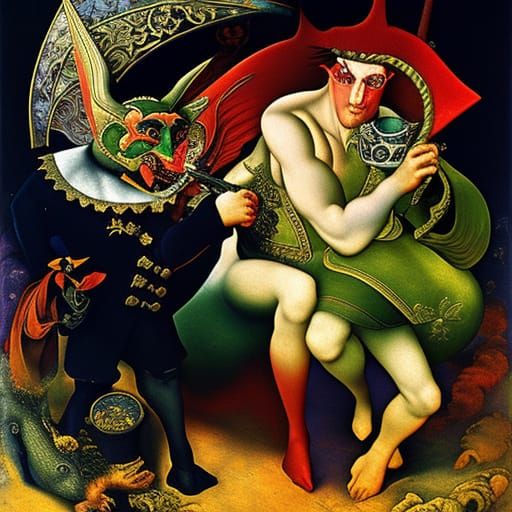 Vampire Clans Fight: Dix and Chagall Inspired