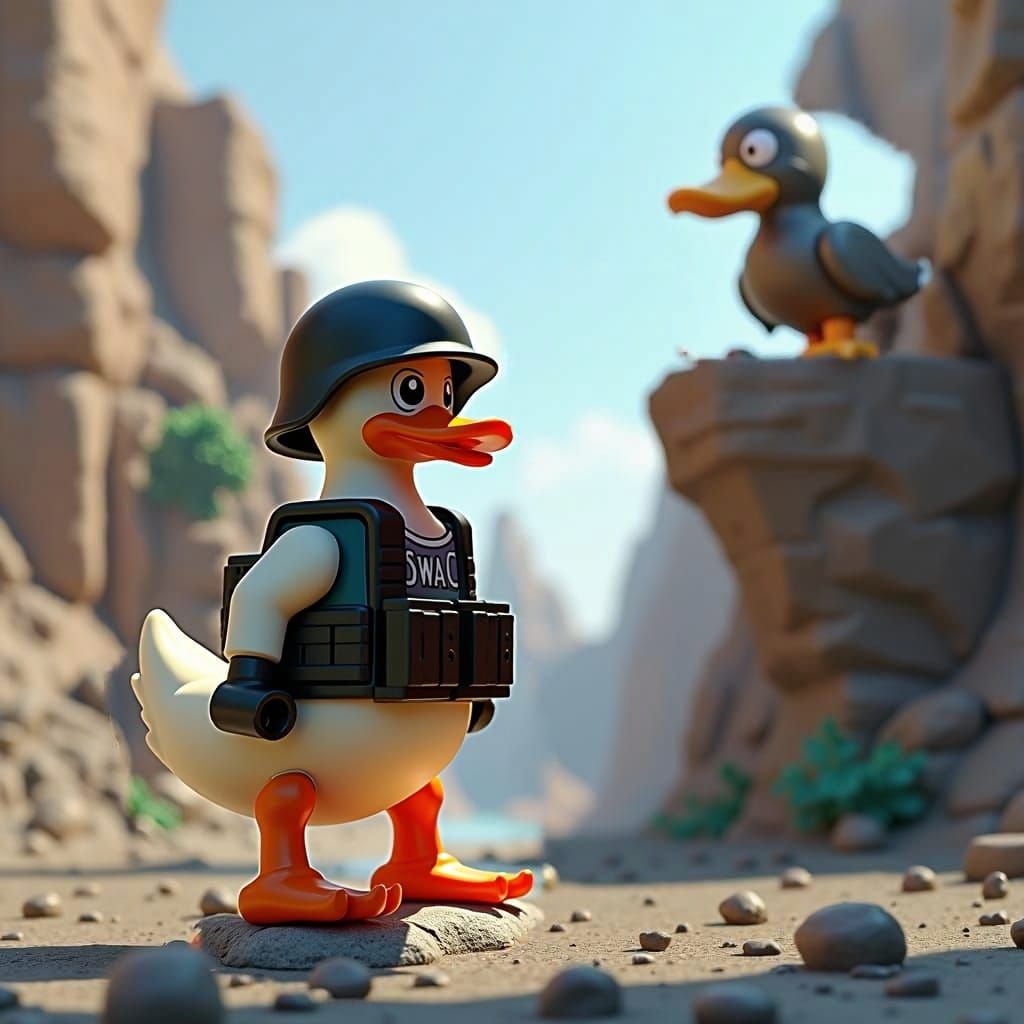 AFLAC Duck in Legoland with Howard the Duck