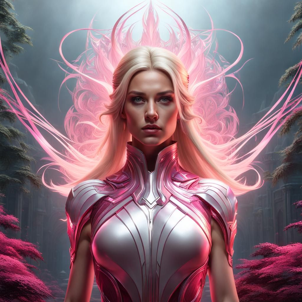 Woman in Iridescent Armor, Dark Fantasy Concept Art