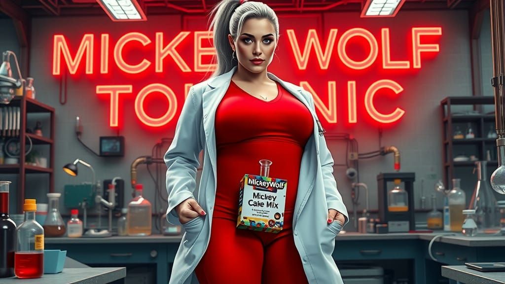 Curvy Scientist in Lab Coat