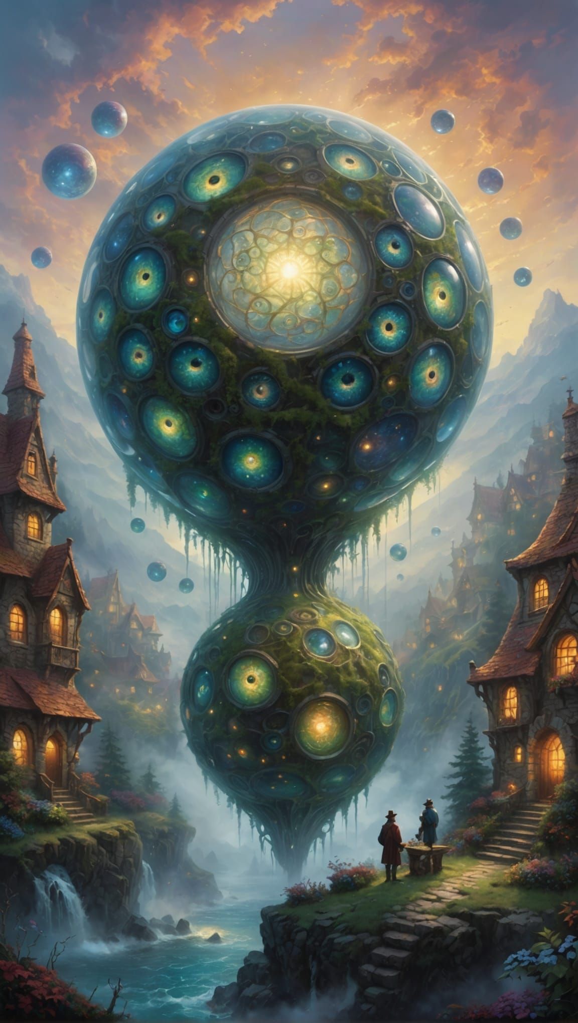 Ethereal Sphere of Eyes in Hyperdetailed Fantasy