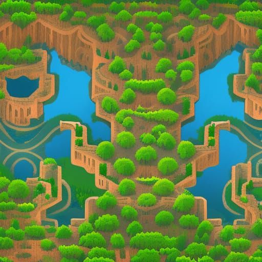 Fantasy Hexagon World Map in Dark Fantasy Style