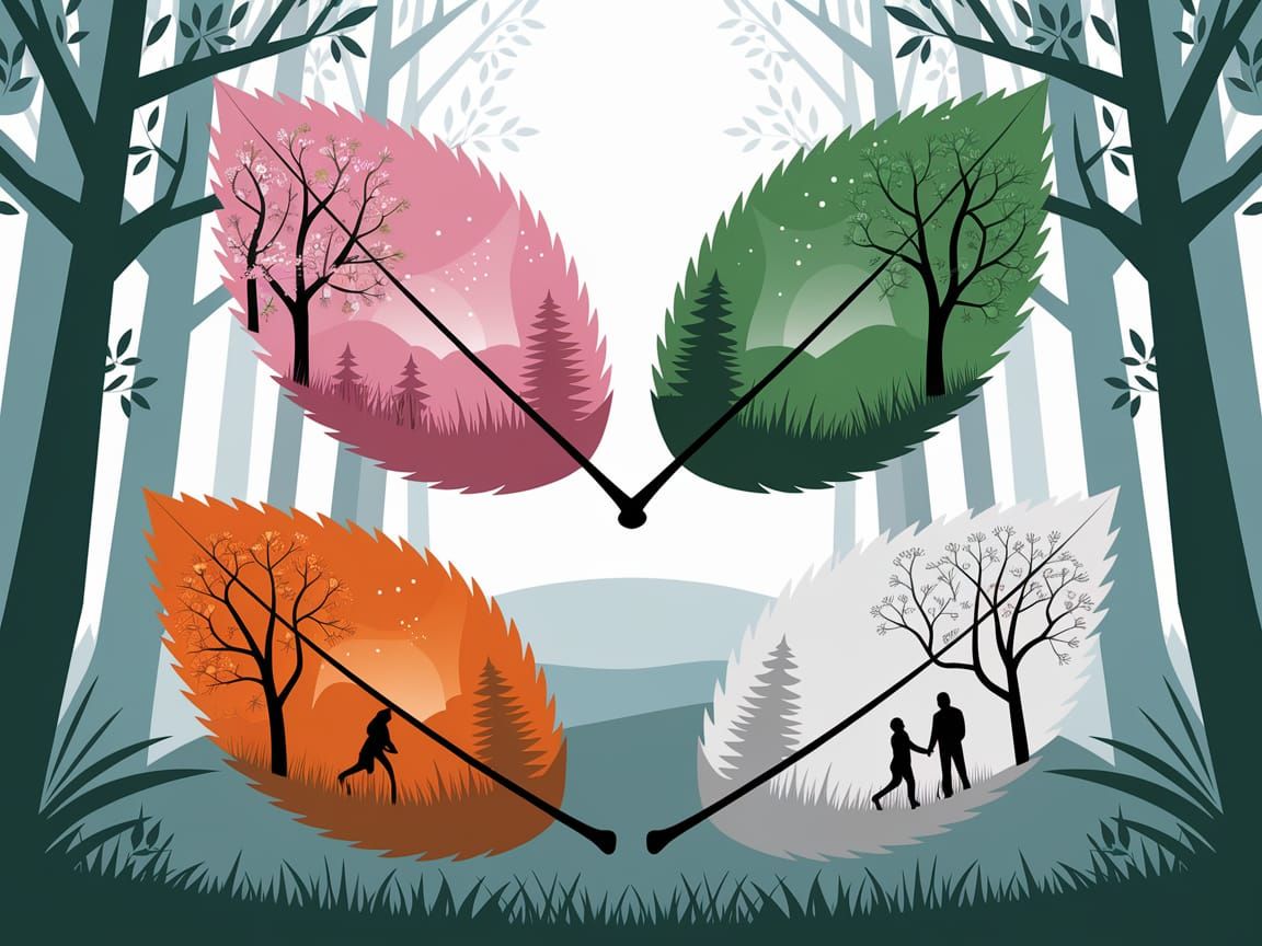 Ethereal Leaves in Harmony with Nature