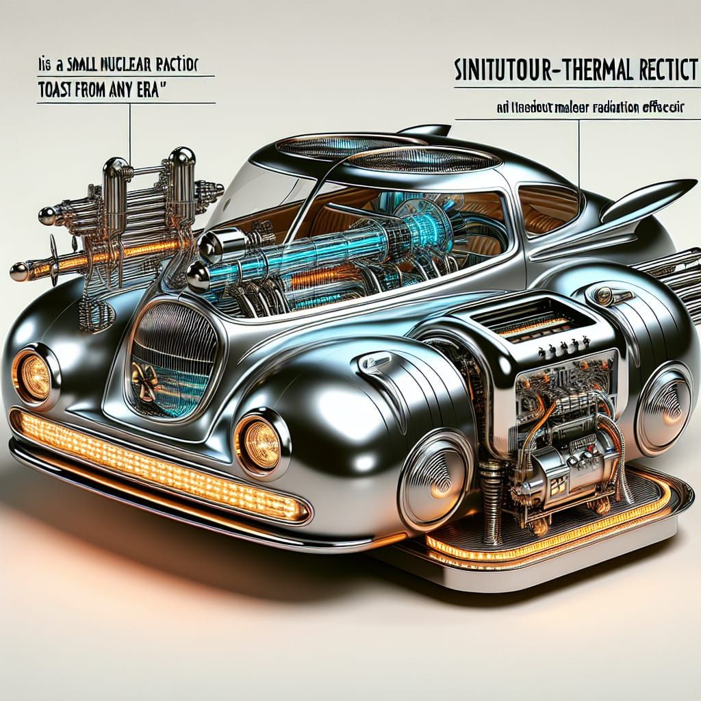 Chrono-Toast Time Machine: Retro-Futuristic Automobile