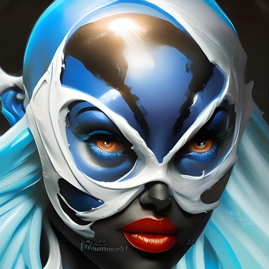 Smurfette as a Klyntar Symbiote Digital Portrait