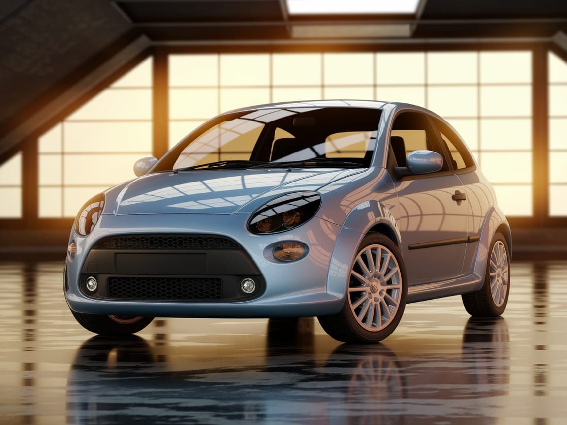 Hyperrealistic 2010 Italian City Hatchback in Studio