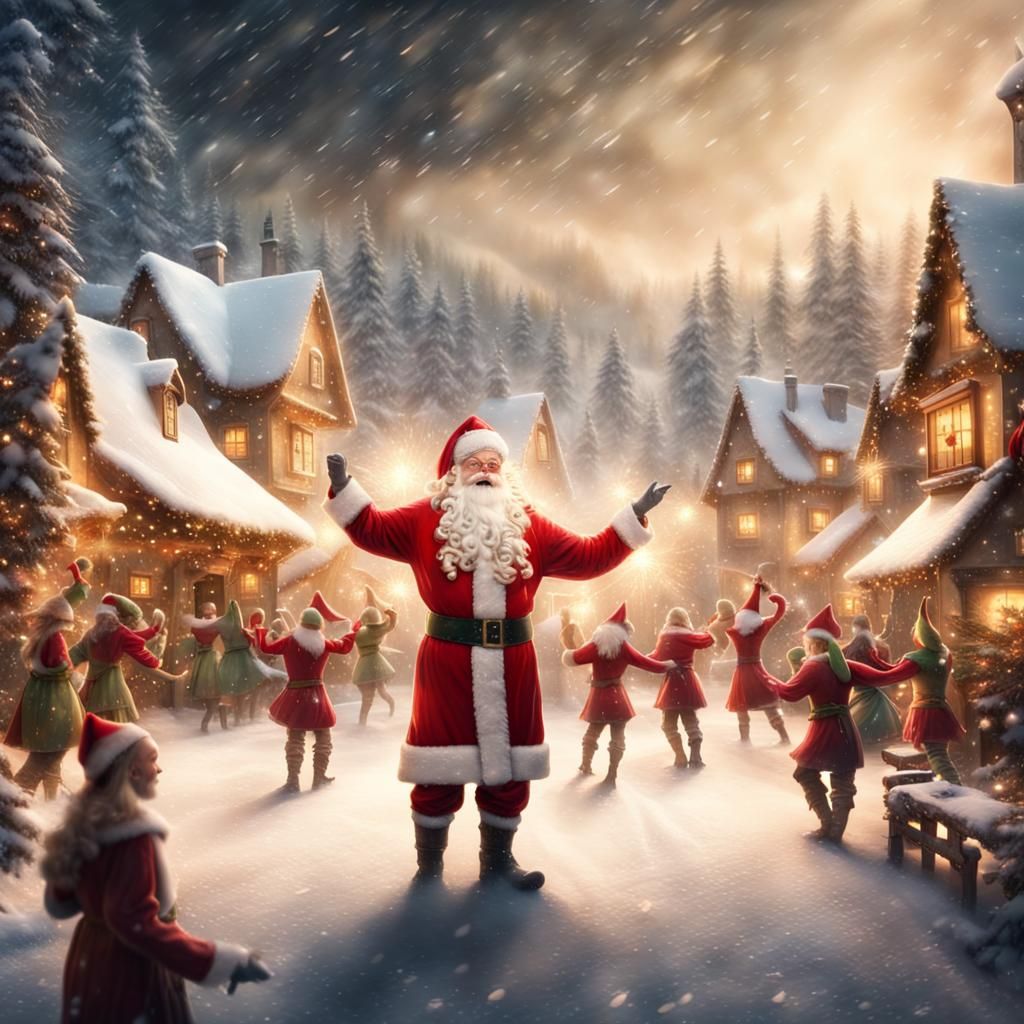 Santa's Christmas Village: A Digital Matte Painting