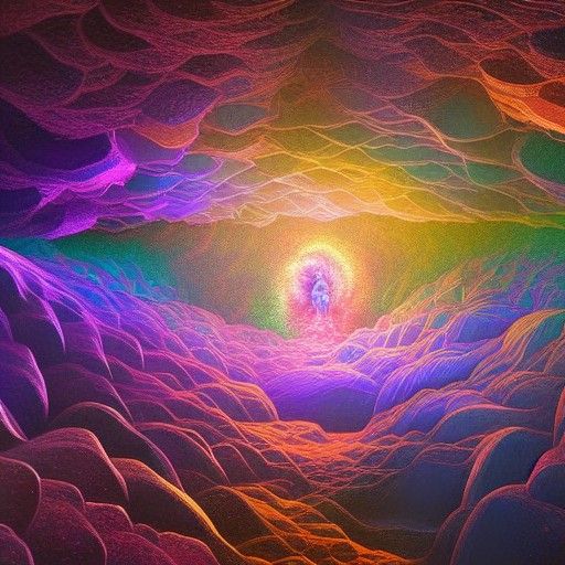 Exquisite Crystal Cavern: A Cosmic Holographic Illustration