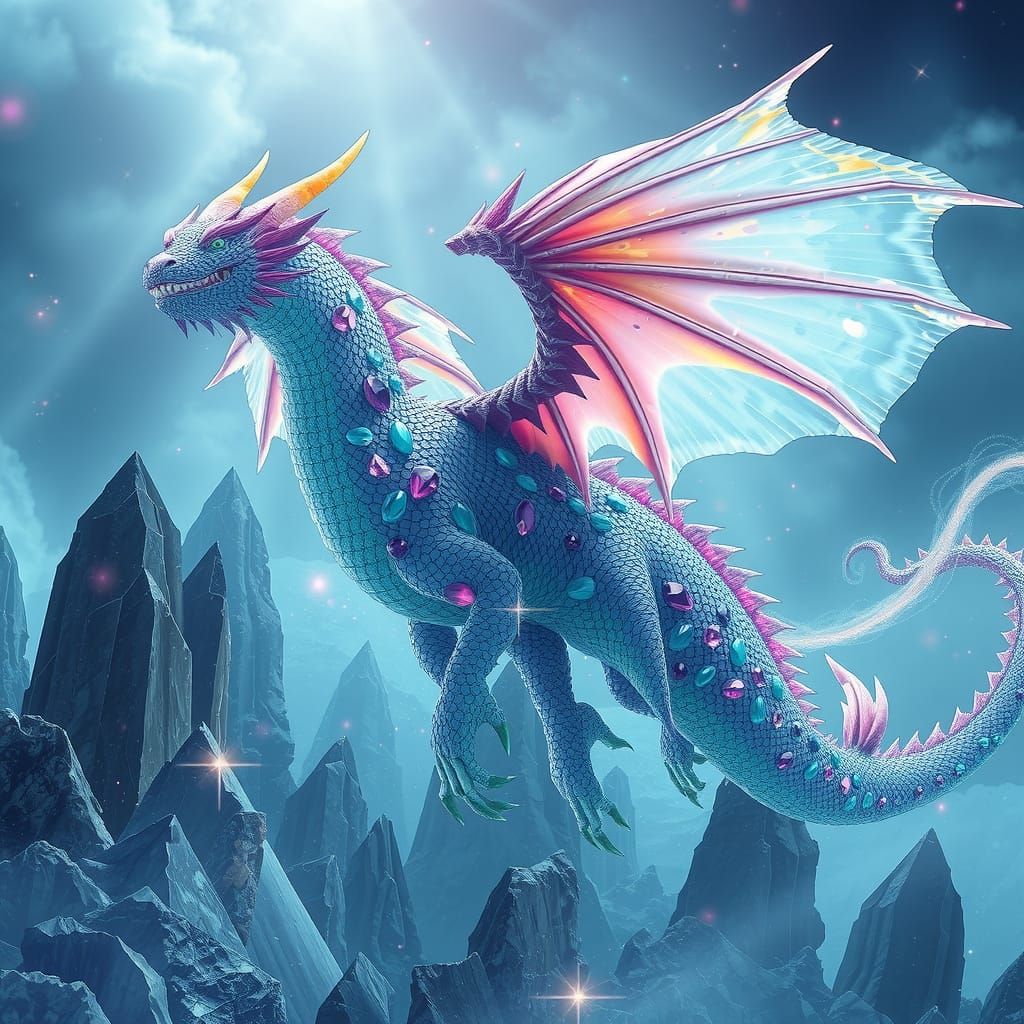 Crystal Dragon soars over Radiant Forest