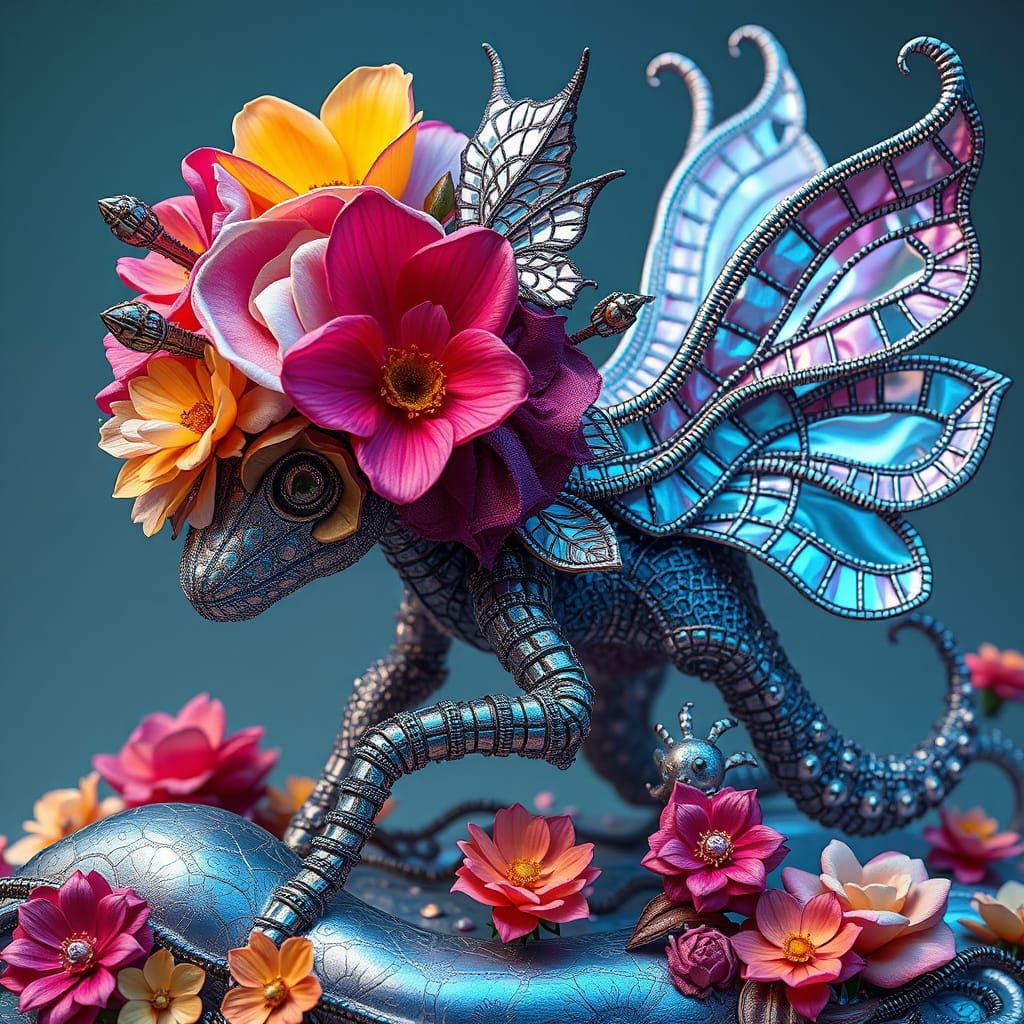 Fantastical Creatures of Flowers, Fabrics and Metals