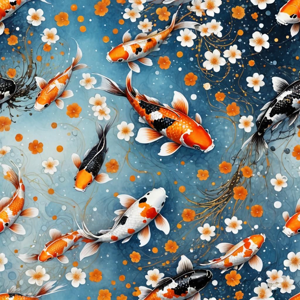 Cute carpe koi.