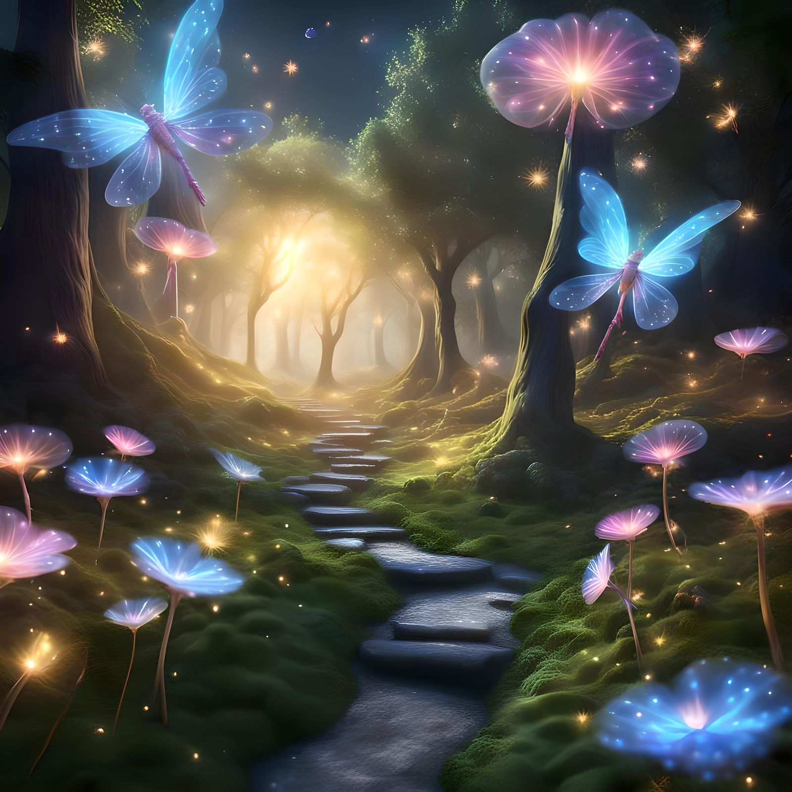 Whimsical Fairy Wonderland in Realistic 8k