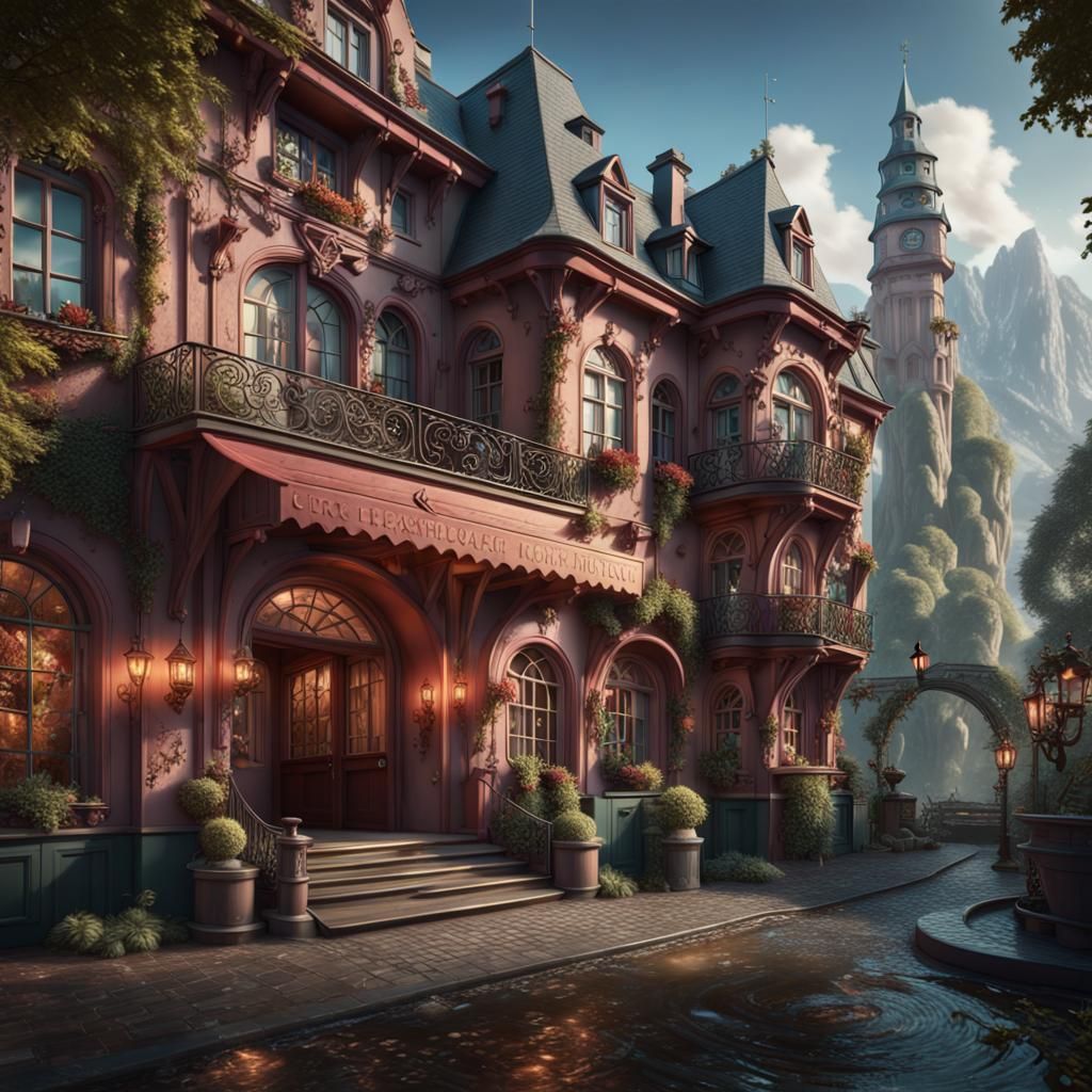 Heartbreak Hotel Germany: Detailed Matte Painting