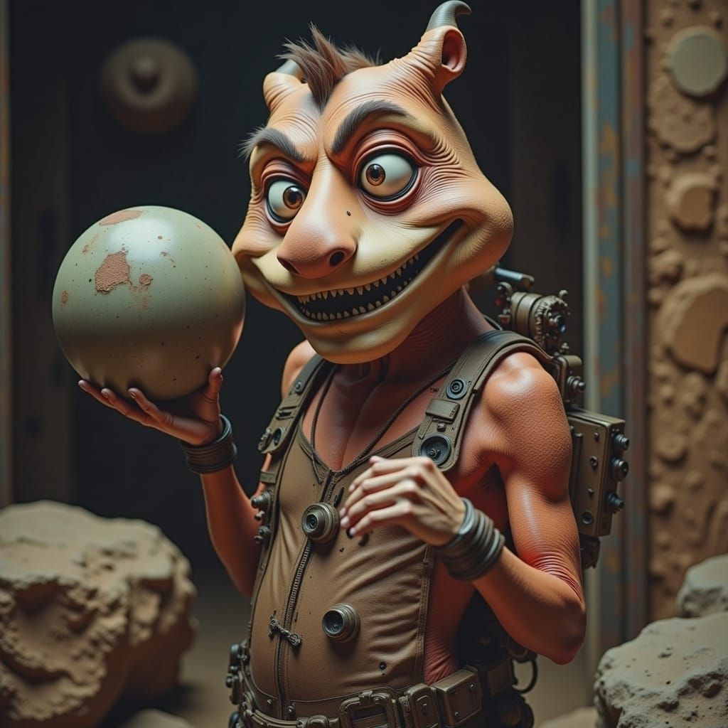 Barney Rubble Ready to Bowl in Dystopian Sci-fi