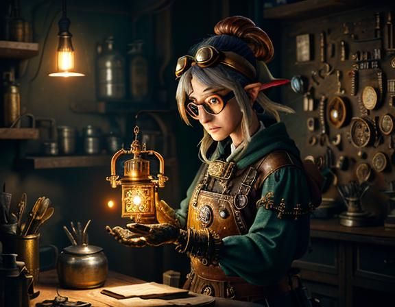 Gnome Crafts Automaton: Cinematic Digital Matte Painting