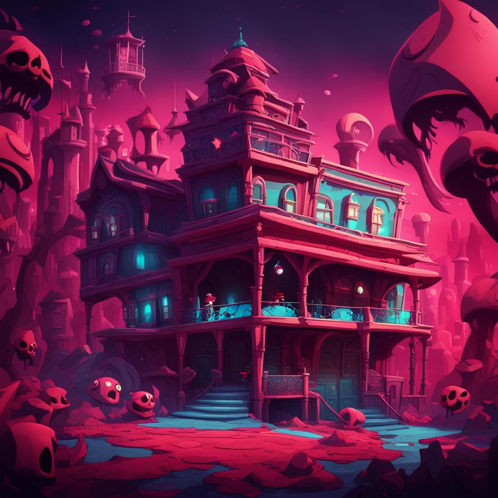 Hazbin Hotel Character in Detailed Matte Painting