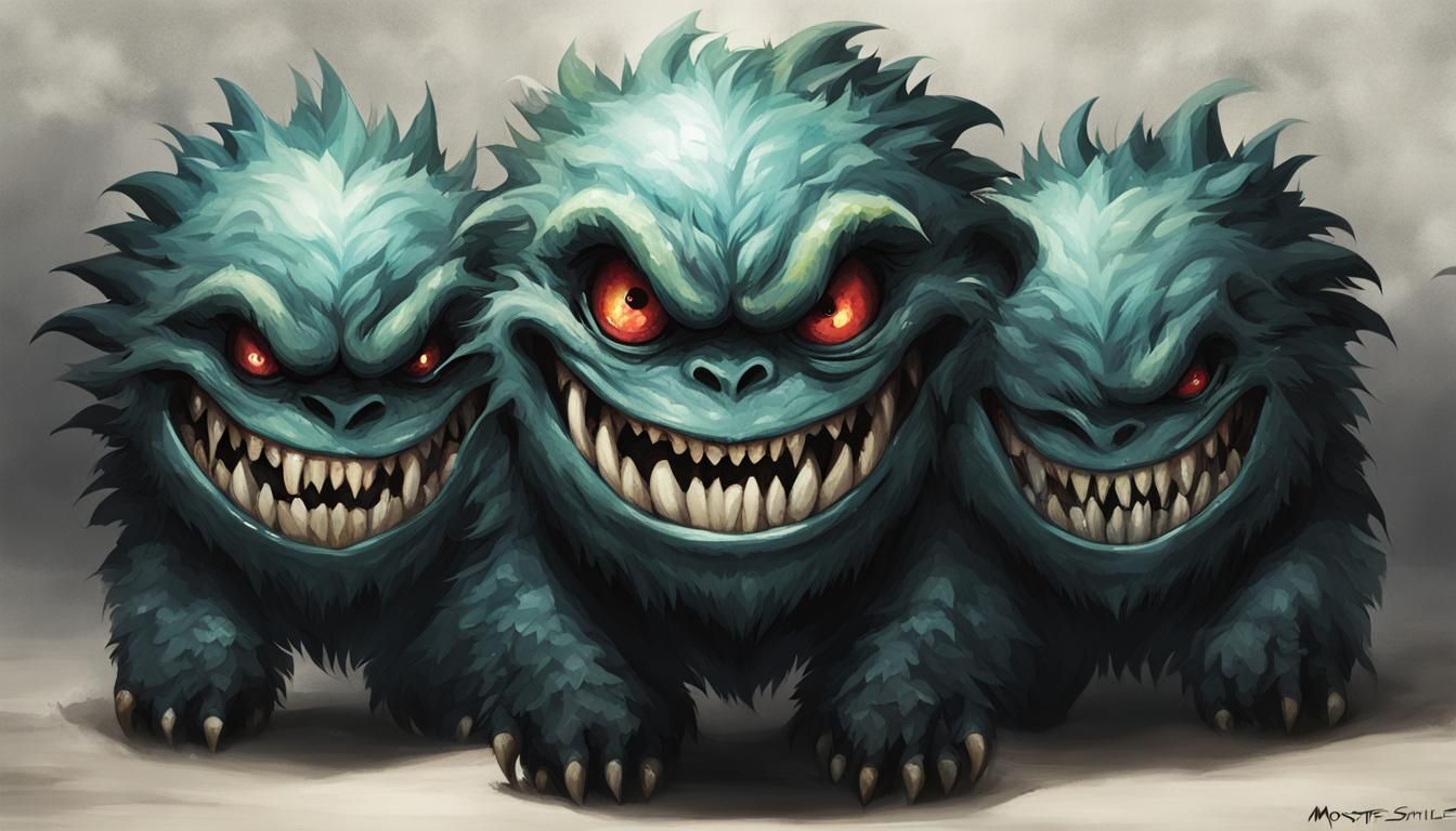 Cheerful Monster Smile Generated by AI