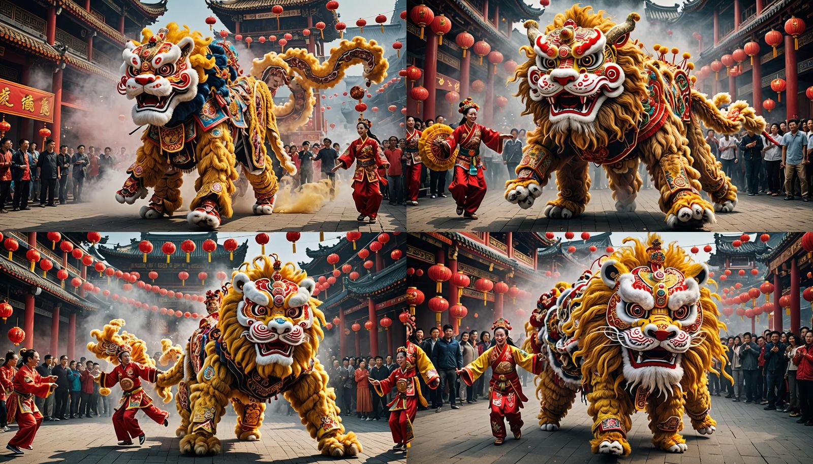 Lion Dance Festival: Hyperrealistic Cinematic Performance