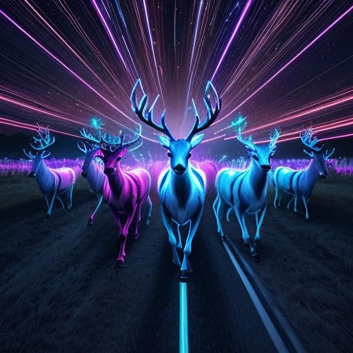 Luminous Celestial Beings in Motion