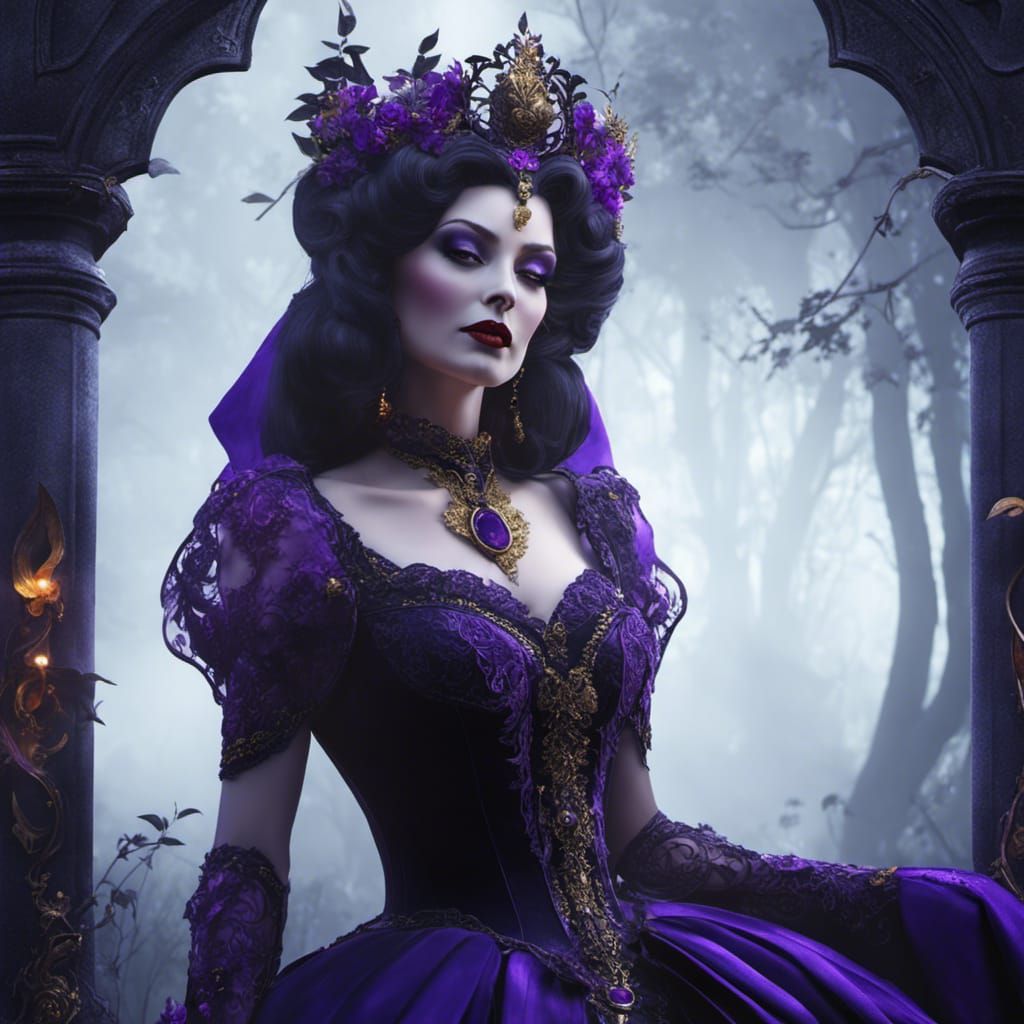 Evil Countess in Gothic Horror Style