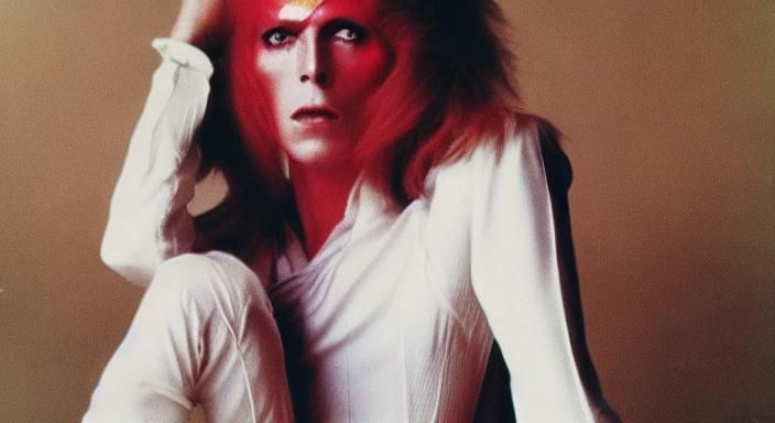 David Bowie in Full 1970s Glam Rock Style