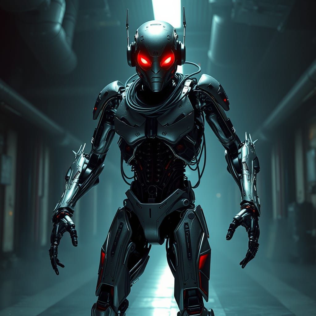 Cyborg Assassin Emerges from the Shadows