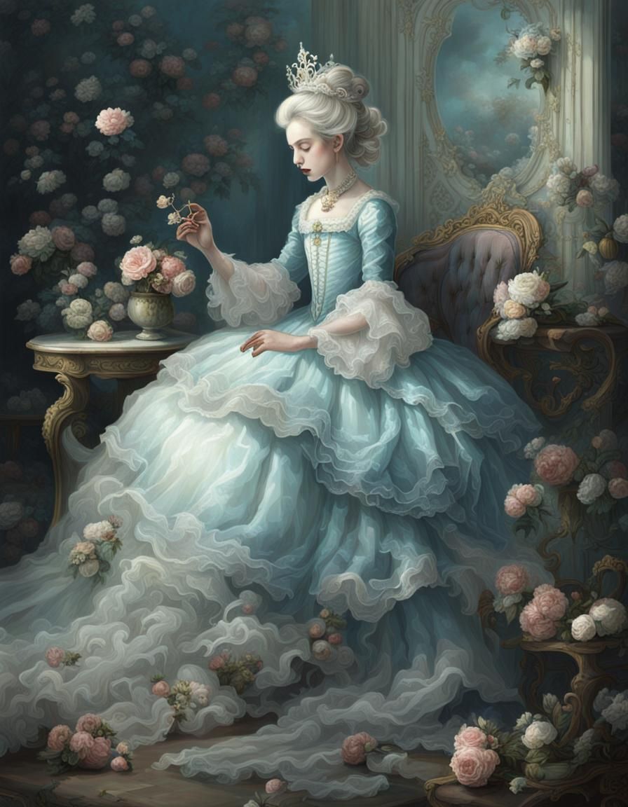 A  rococo princess struggling with Her Life ,(Translucent:1....