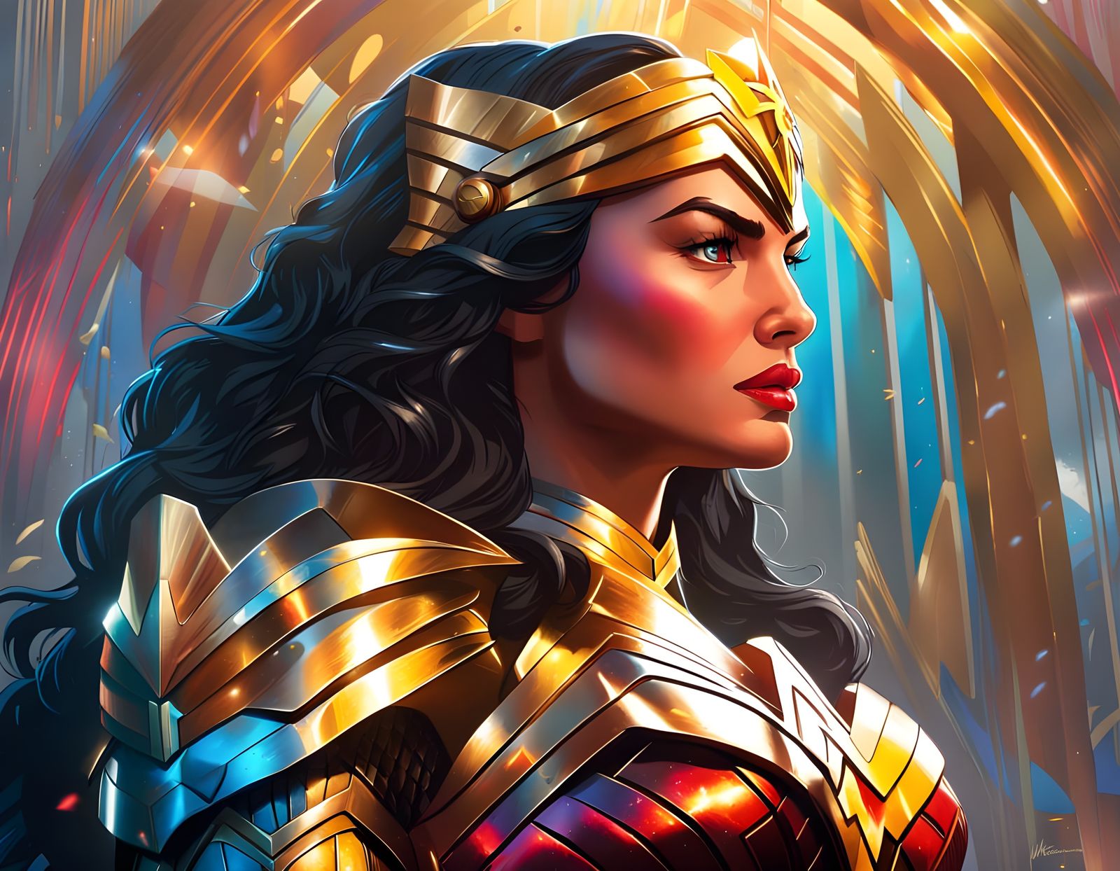 Wonder Woman in Battle Armour Portrait