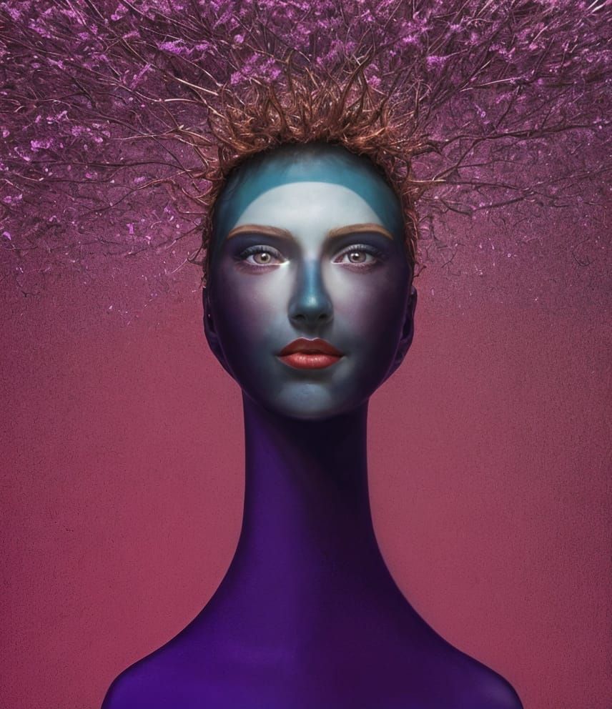 Ethereal Glass Woman in Motion