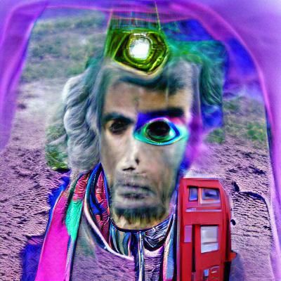 Surreal Immortal Time Traveler Across Dimensions