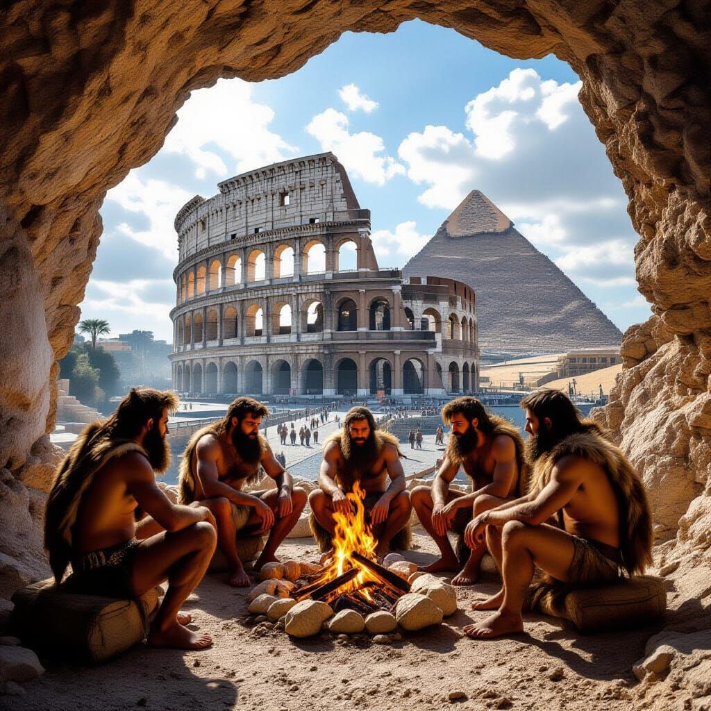 Historical Eras Collide: A Digital Art Montage