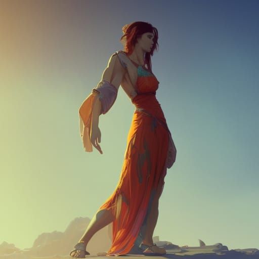 Woman in a Bottle: Hyperdetailed Concept Art