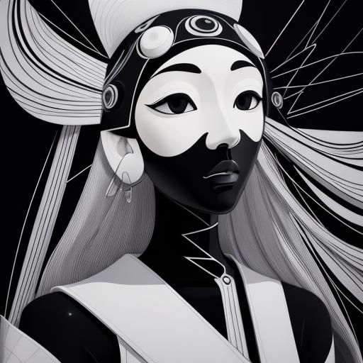 Cubo-Futurist Figures in Ethereal Patterns