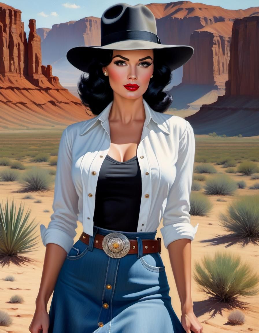 Desert Woman: 1950s Paperback Illustration