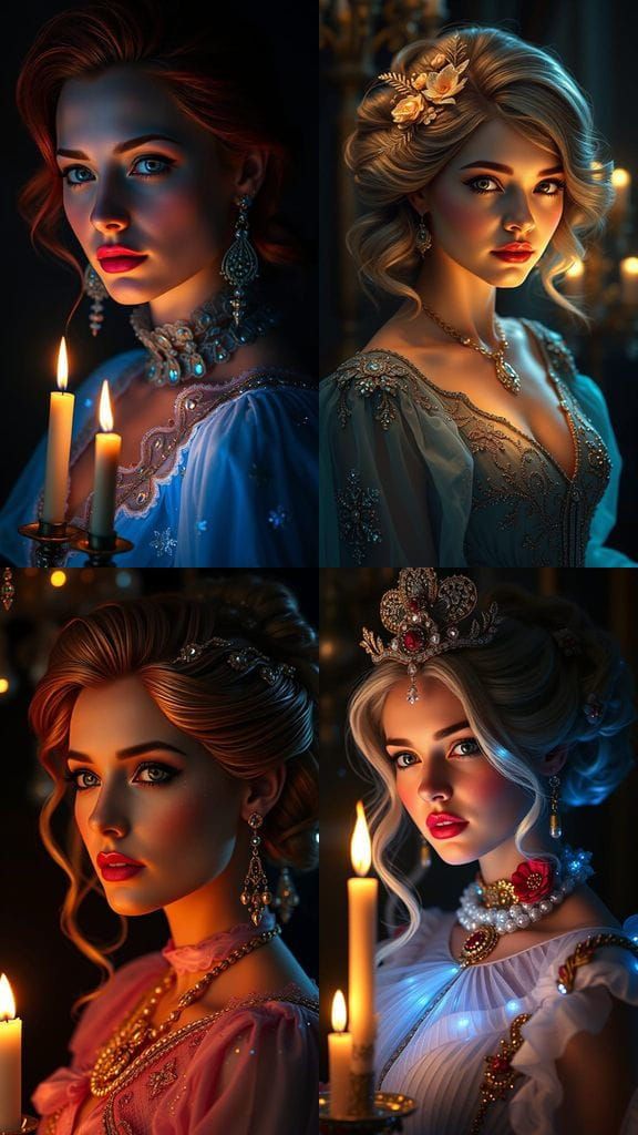 Mystical Platinum Blonde Goddess in Ethereal Aura