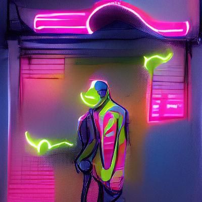 Neon Man: A Vibrant Digital Portrait