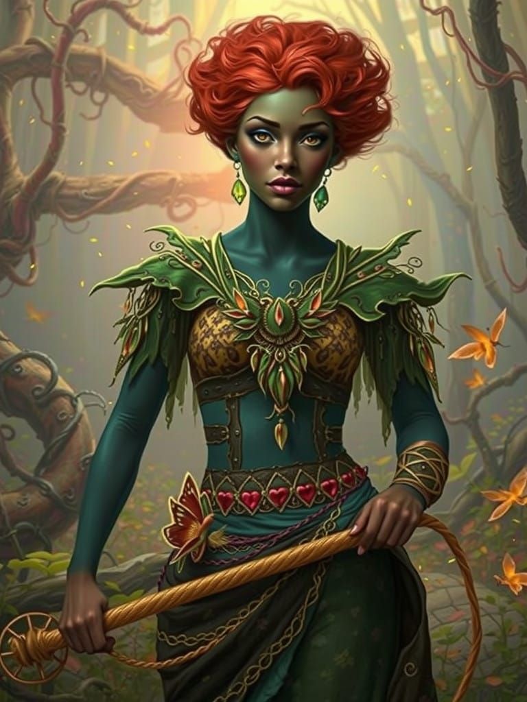 Mystical Dark Pixie amidst Whimsical Forest