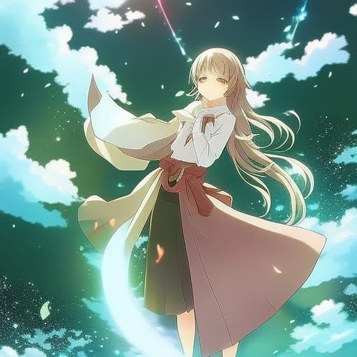 Ethereal Anime Scene in Japanese Manga Style