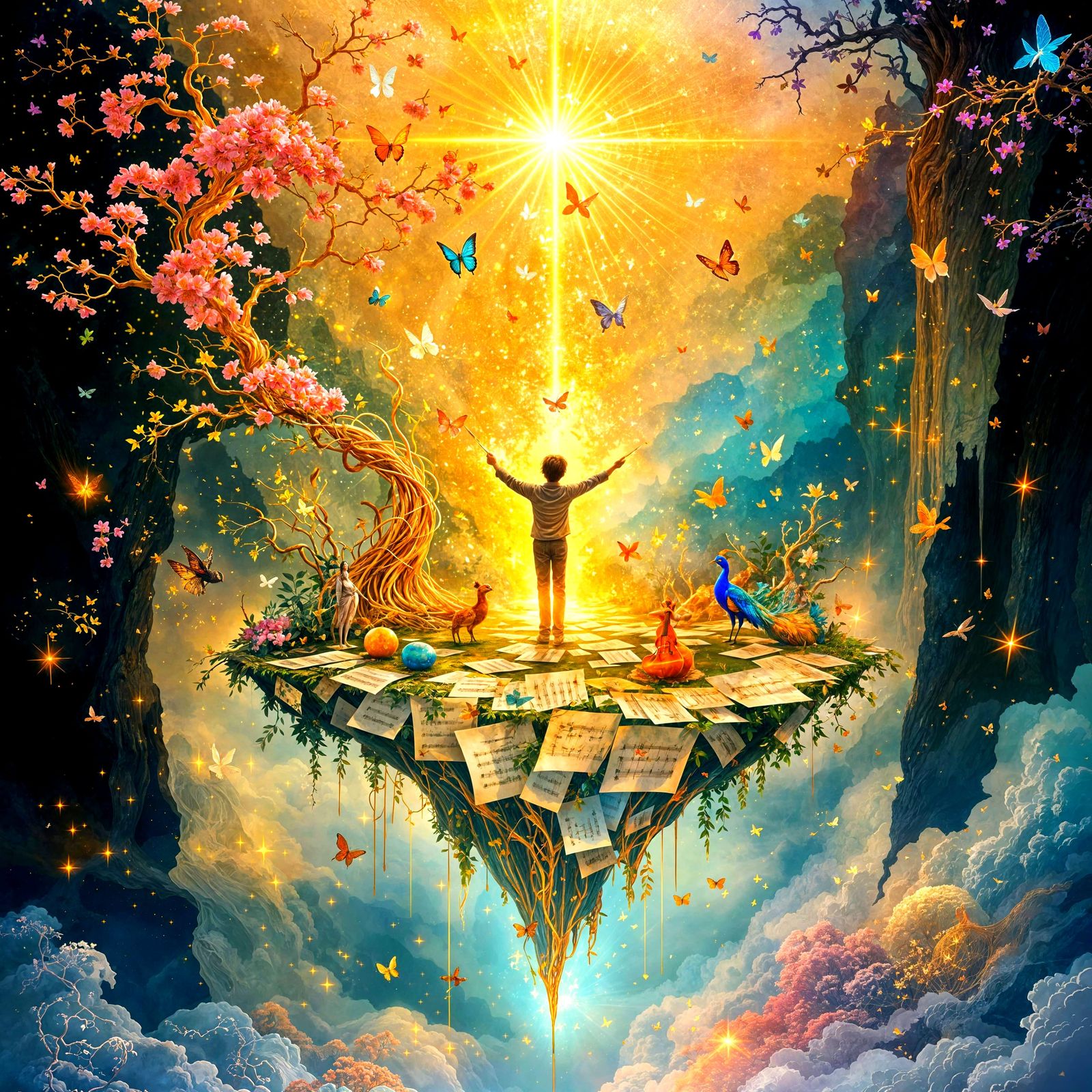 Fantasy Conductor on Floating Island of Music
