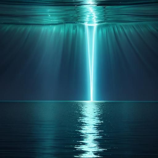 The water, imbued with an unnatural luminescence, forms a sh...