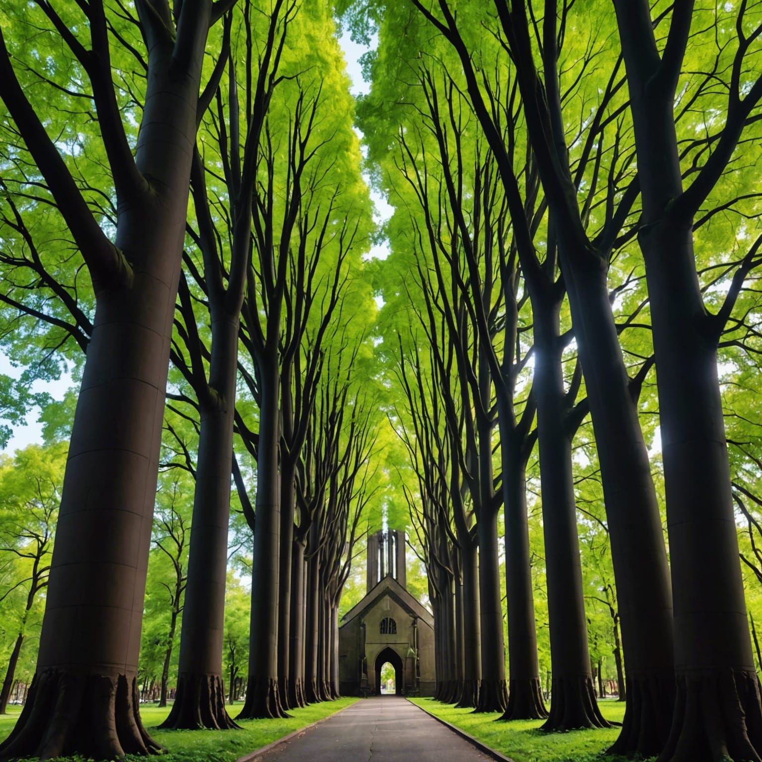 AI Generated Image of Surreal Organ Trees