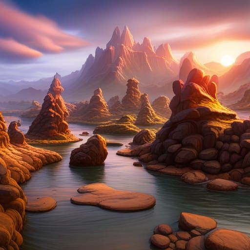 Detailed Matte Painting of Varied Size Buttons