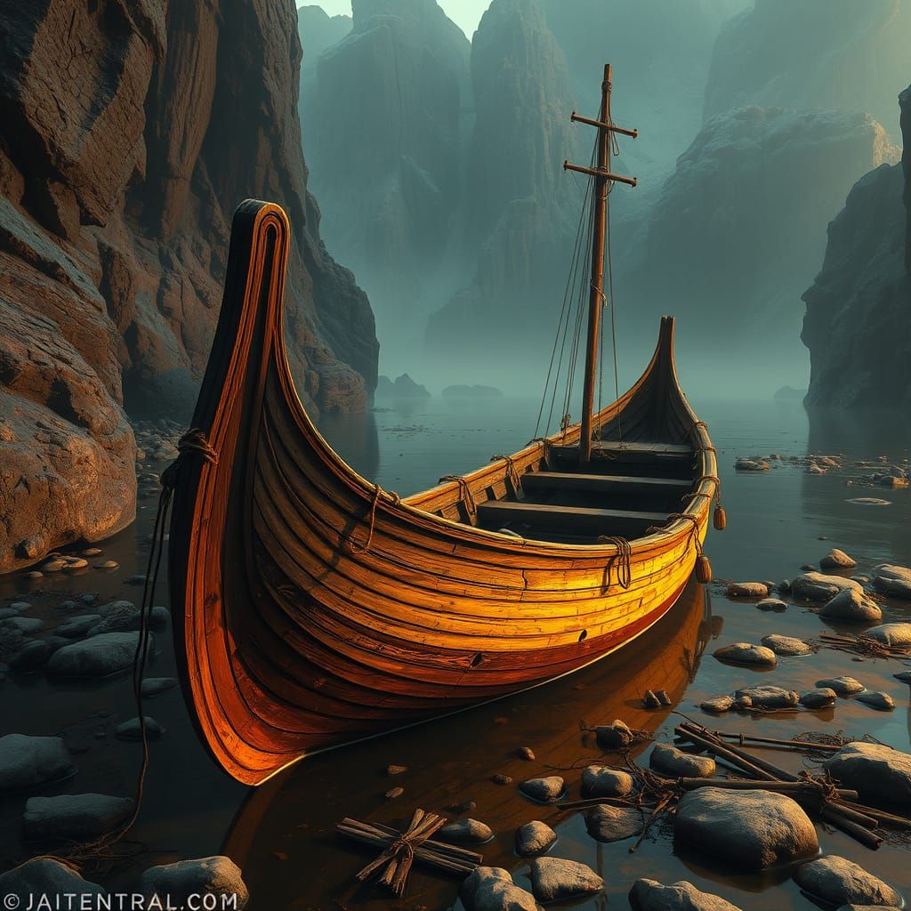 Ancient Boat Discovered in OLED-Lit Environment