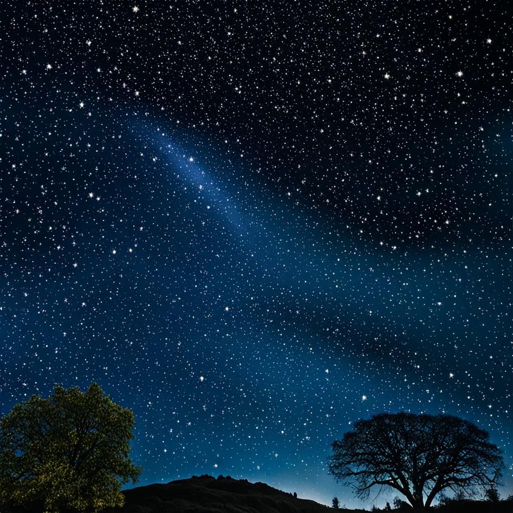 A Beautiful Starry Night Sky