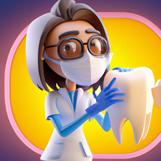 Woman Dentist in Mask: 3D Digital Art