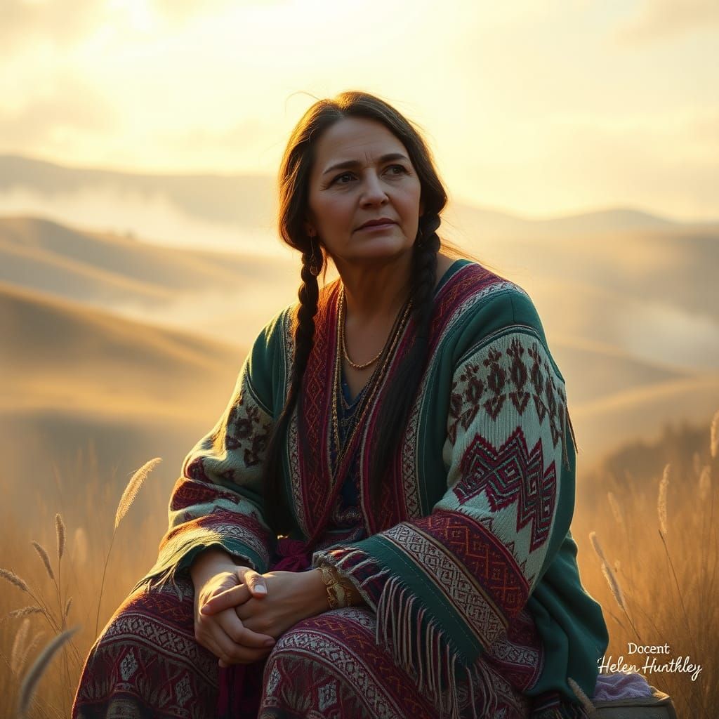 Lakota Writer Mary Brave Bird in Serene Rosebud Landscape