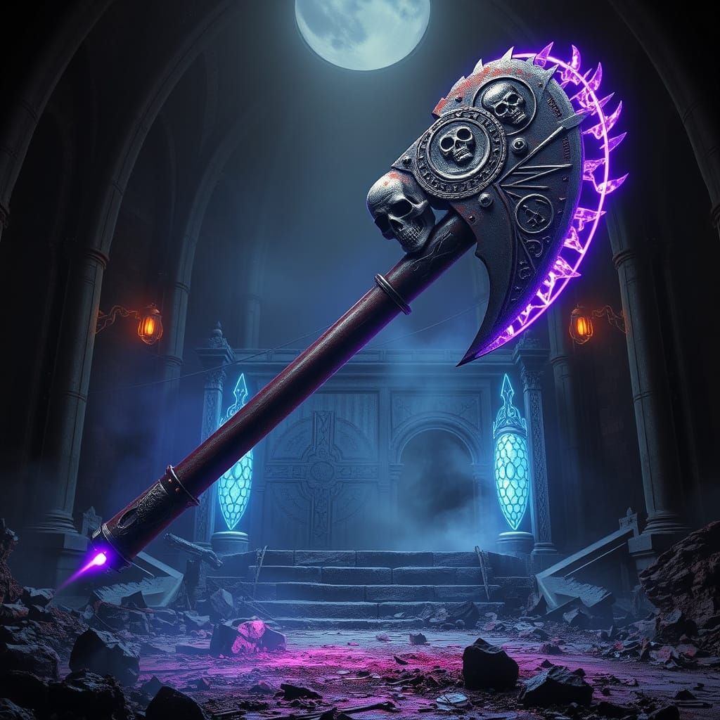 Gothic Sci-Fi Axe of Eldritch Power