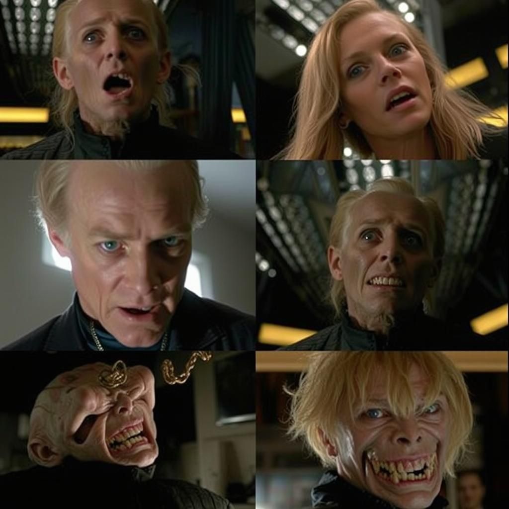 Eldritch Abomination Transformation in Surreal Horror Style