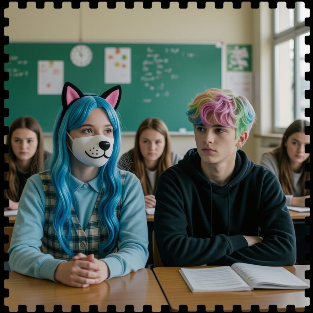 Teenagers Share Silent Understanding in Classroom Still